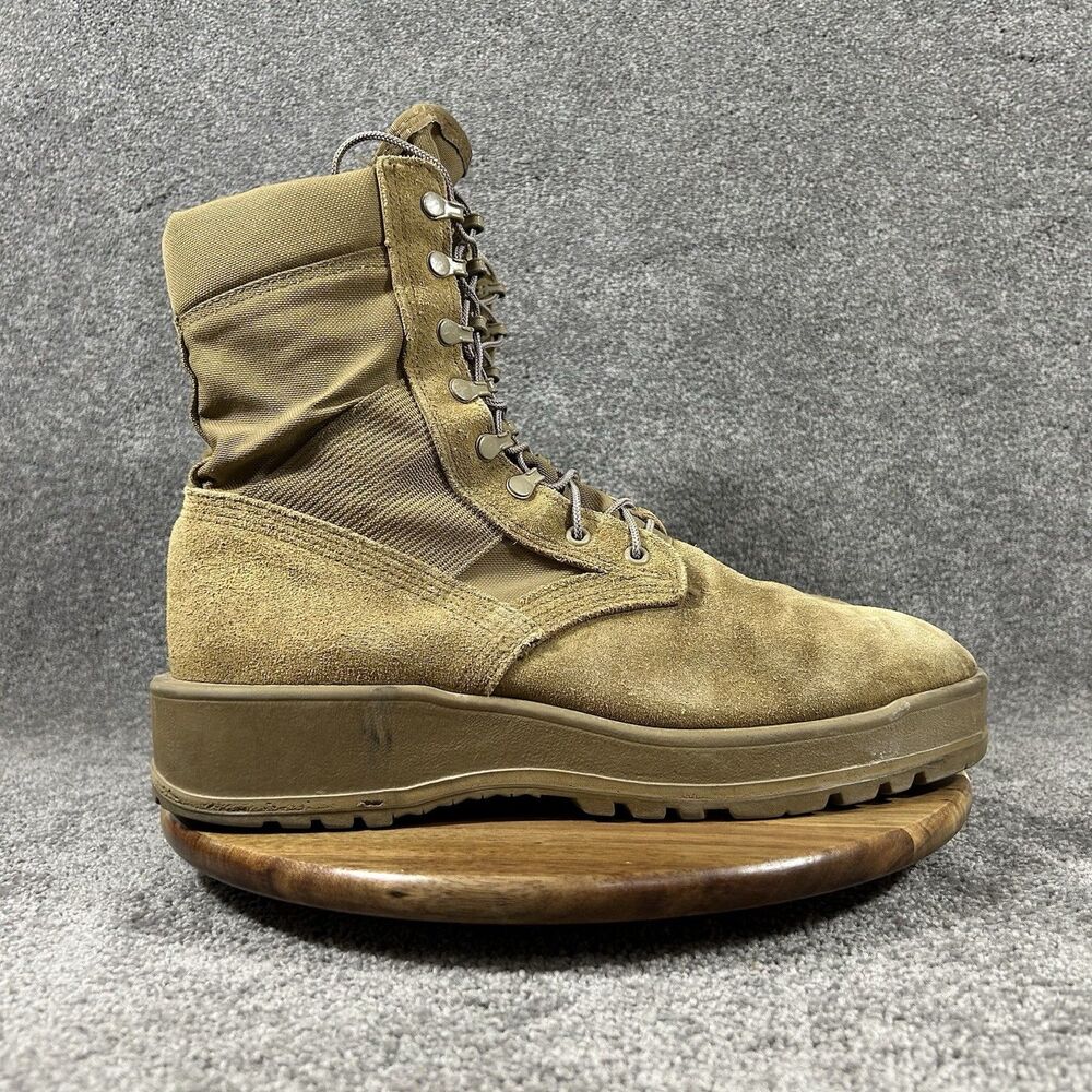 Altama Men's Size 12 R Desert Tan Suede Nylon Made in USA Military Combat Boots